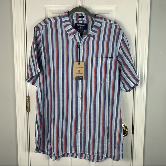 💛Chubbies Men Size XL The Classy Slub Poplin Friday Shirt - Picture 1 of 5
